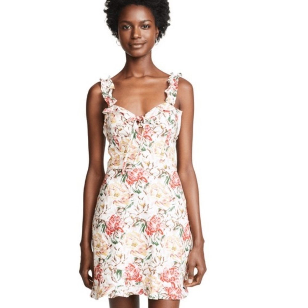 WAYF Women's Cybill Lace Up Mini Dress - Small